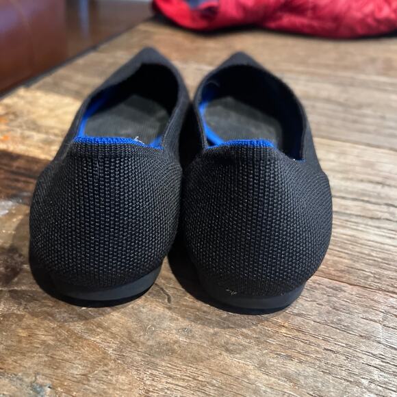 Rothy's The Point Black Flat Slip on Shoes Womens Size 7.5 Pointed Flats Rothys - Picture 3 of 3